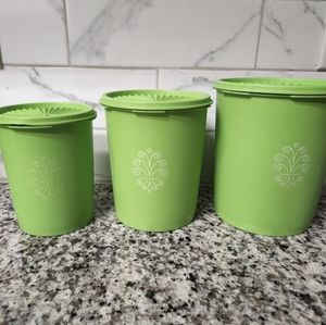Vintage Green Tupperware Set